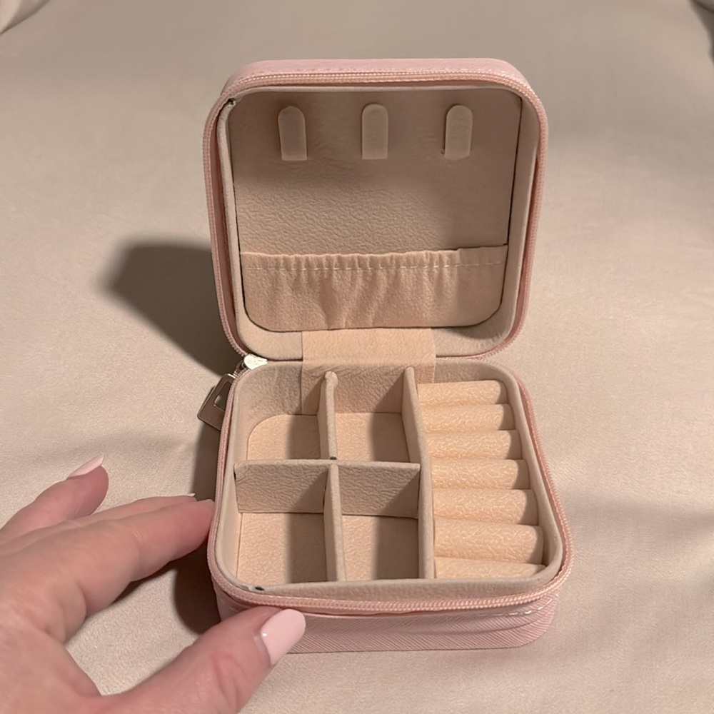 Pretty Pink mini Travel Jewelry Box